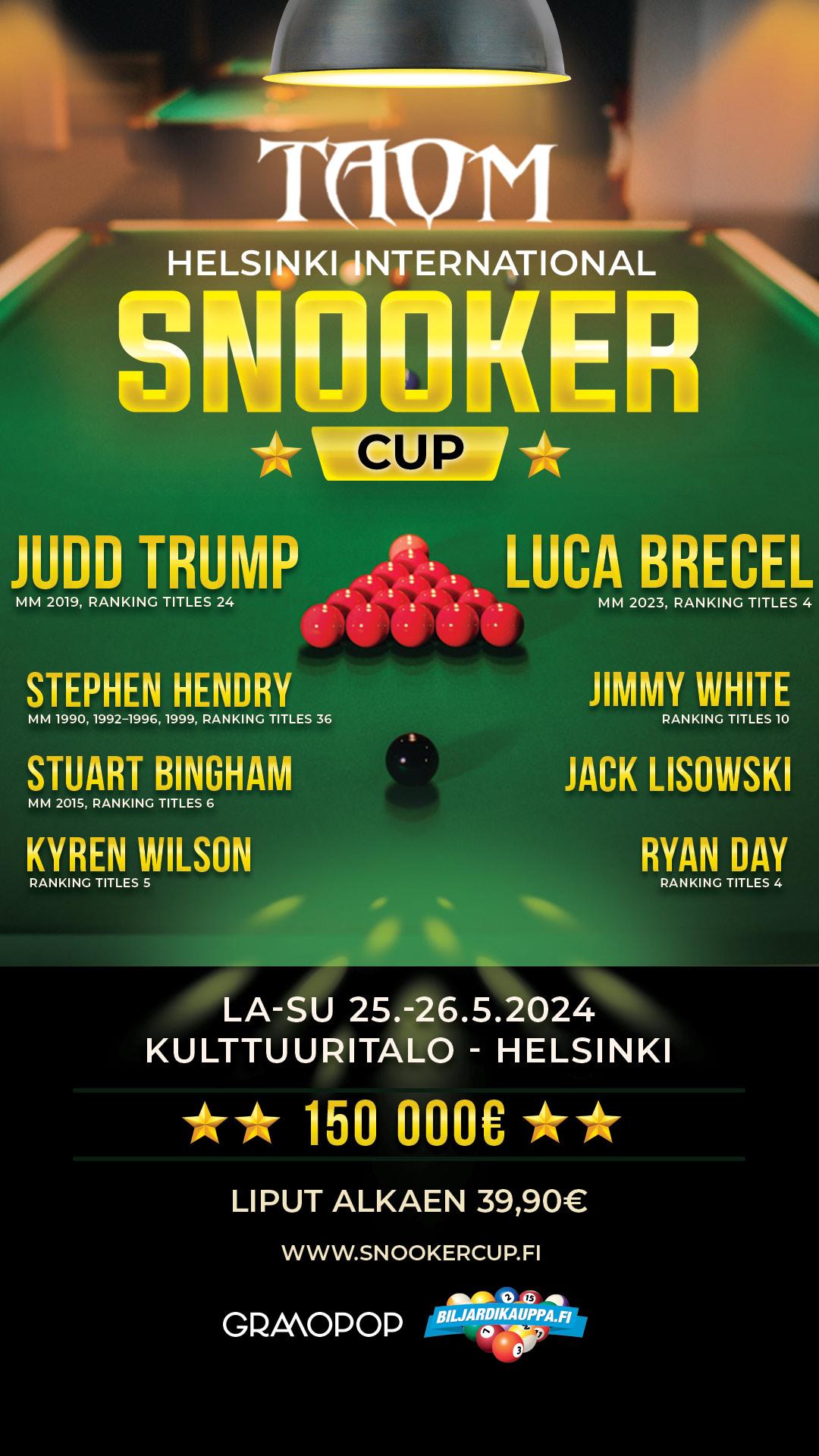 TAOM Helsinki International Snooker Cup Suomen Biljardiliitto ry